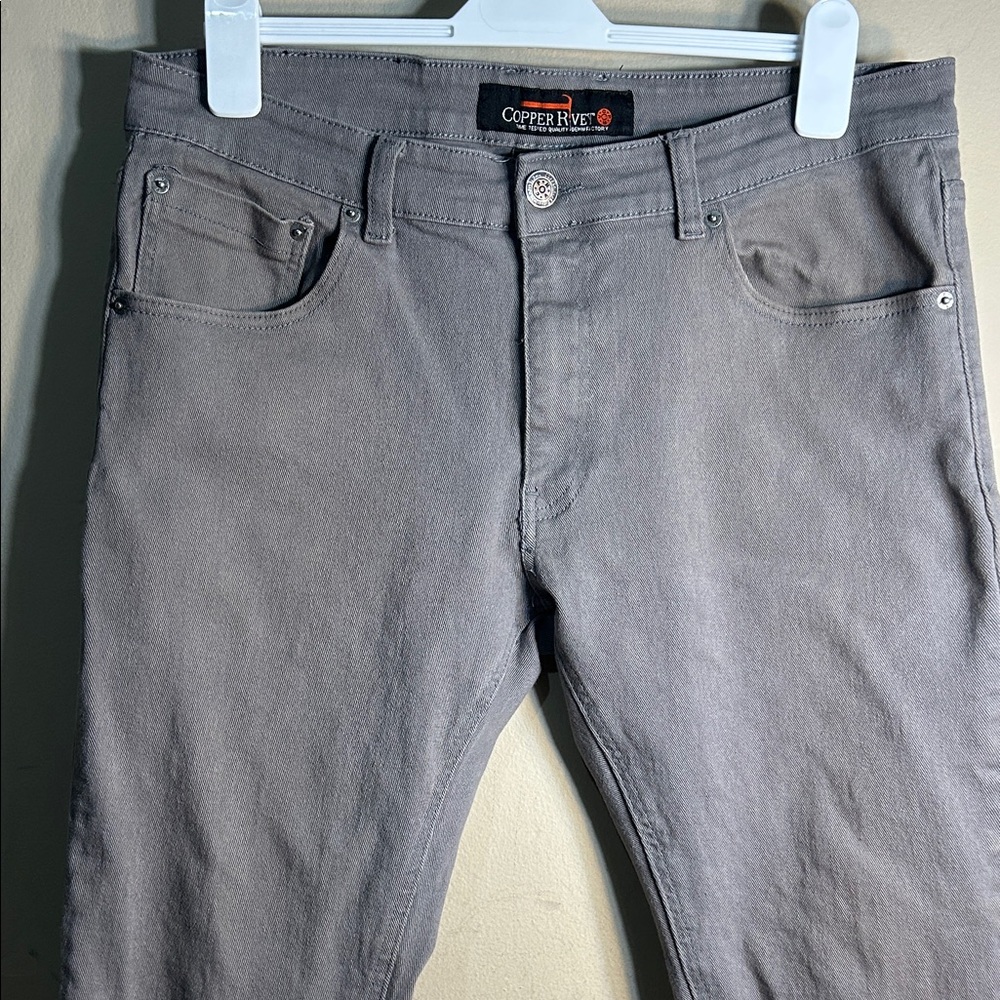 Copper Rivet Gray Men's Jeans Straight Leg 36/32